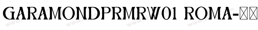 GaramondPrmrW01 Roma字体转换